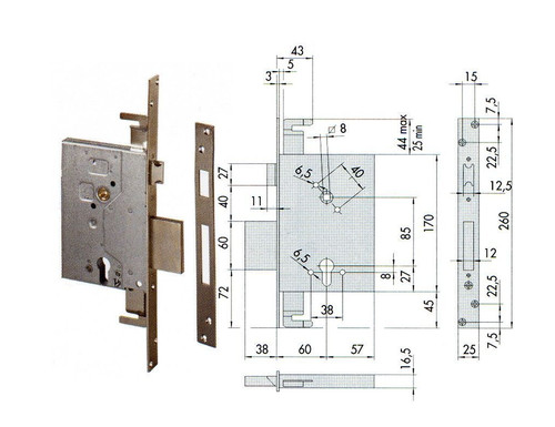 Serratura triplice cilindro - a,